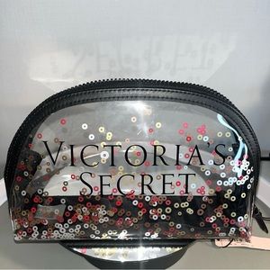 Victoria's Secret Clear Sequin Makeup Bag